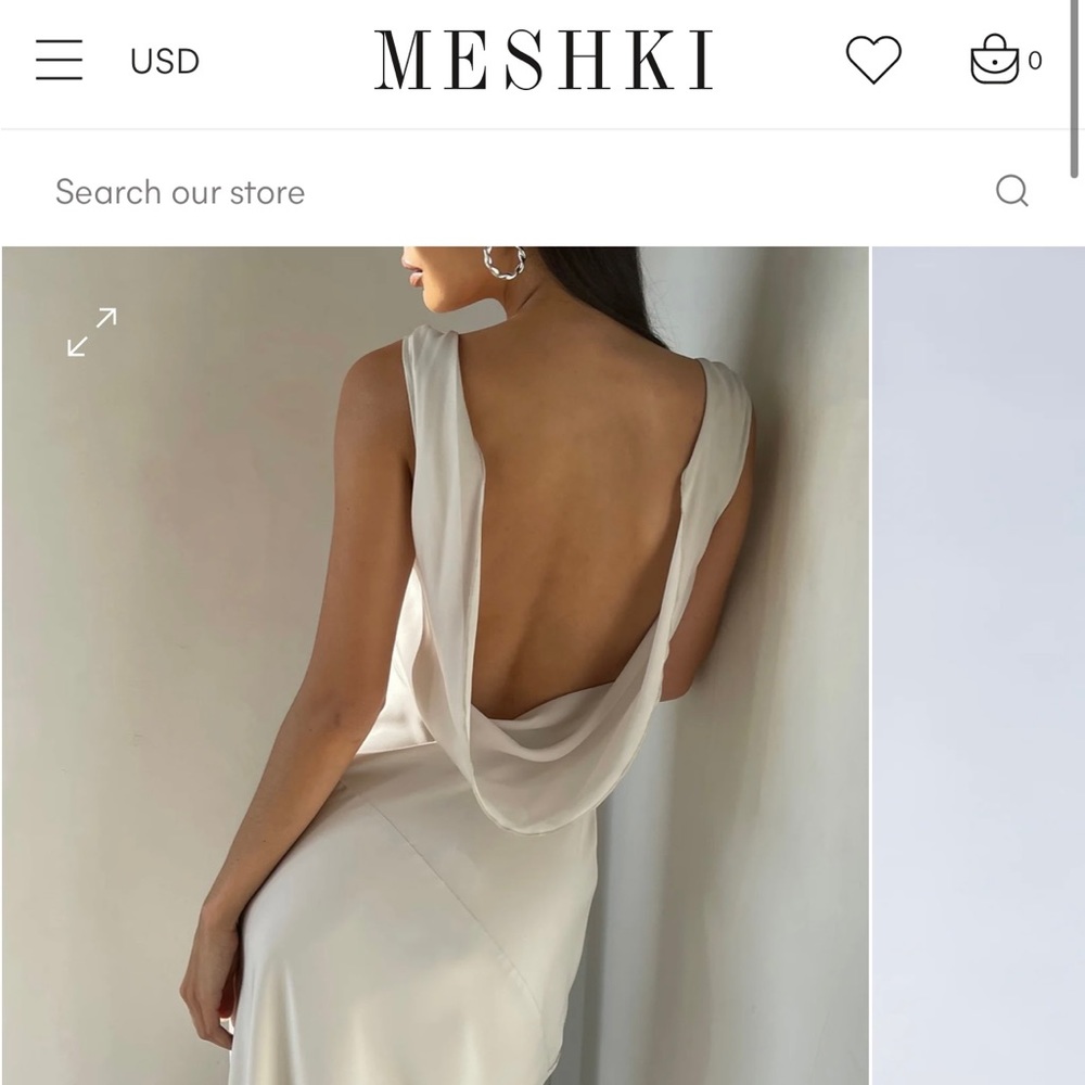 MESHKI silver Nadia dress XS